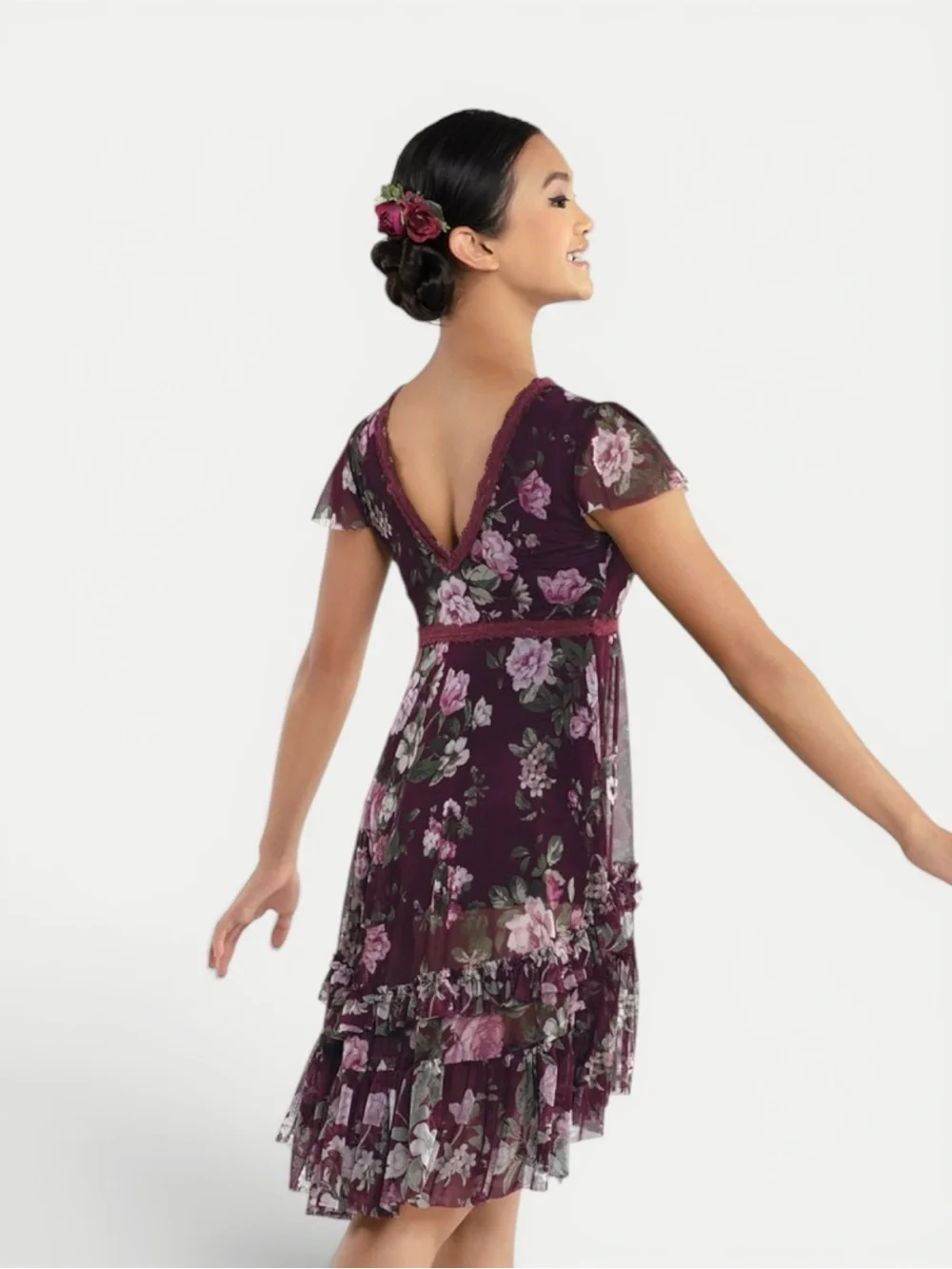 Revolution Dance “When You Dream” Floral Mesh Dress | Child SC Approx Girls 6X–7